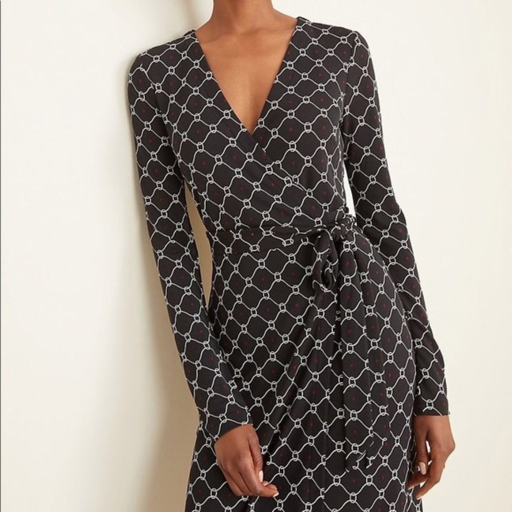 Ann Taylor NWT Roped Link Matte Jersey Wrap Dress